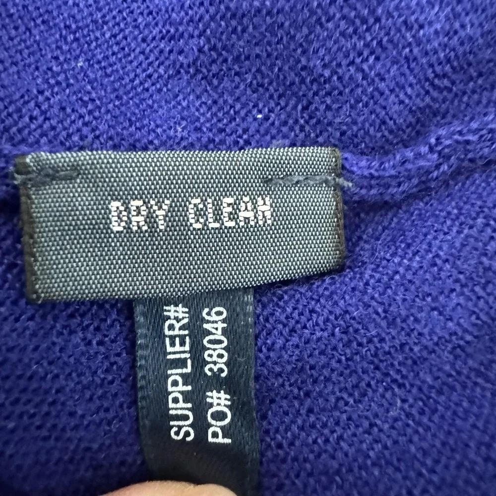 Polo Ralph Lauren Sweater Mens XL‎ Blue V Neck 100% Merino Wool Pullover Knit